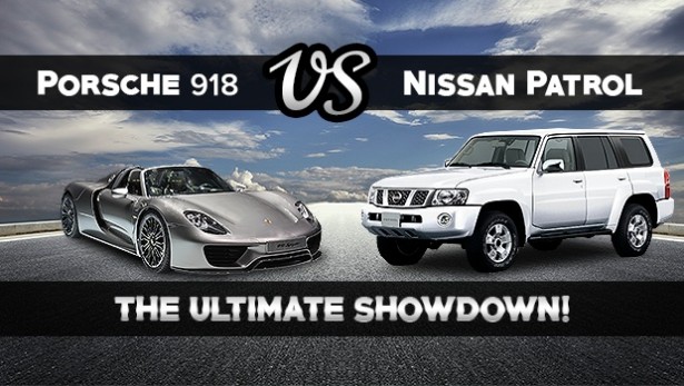 Dubai Drag Race: Porsche 918 Goes Head to Head against Nissan Patrol